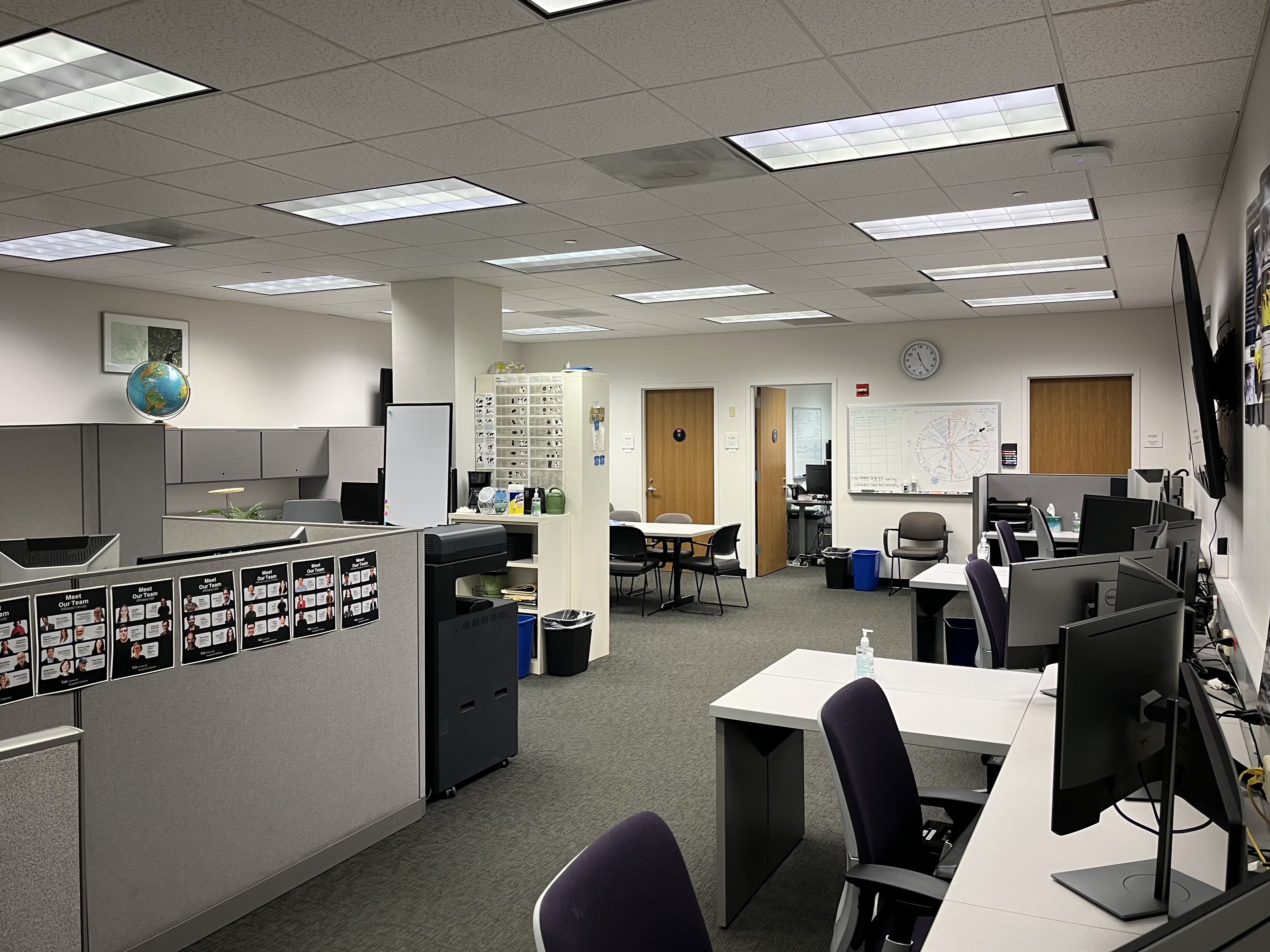 Right wall workstations